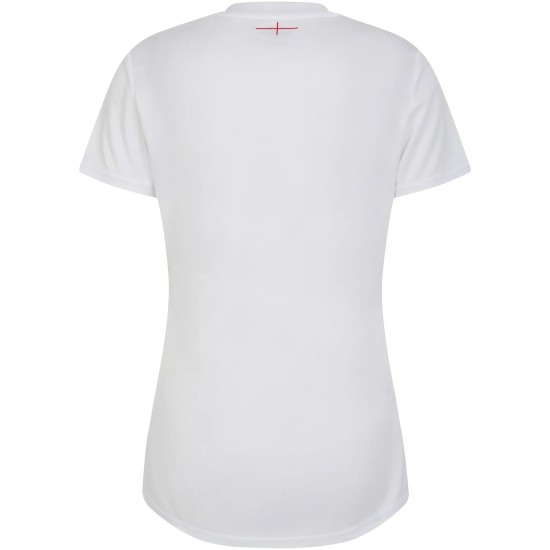 England Rugby Red Roses Warm Up Jersey - White - Womens England Rugby Red Roses Warm Up Jersey - White - Womens