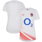 England Rugby Red Roses Warm Up Jersey - White - Womens England Rugby Red Roses Warm Up Jersey - White - Womens