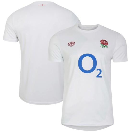 England Rugby Warm Up Jersey - Brilliant White - Mens England Rugby Warm Up Jersey - Brilliant White - Mens