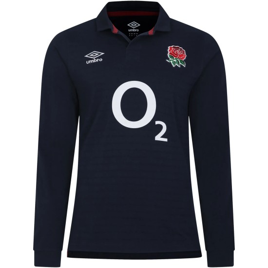 England Rugby Alternate Classic Long Sleeve Jersey 2023/24 - Navy - Mens England Rugby Alternate Classic Long Sleeve Jersey 2023/24 - Navy - Mens