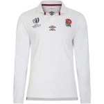 England Rugby World Cup 2023 Home Classic Long Sleeve Jersey - White - Mens England Rugby World Cup 2023 Home Classic Long Sleeve Jersey - White - Mens