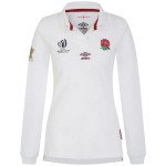 England Rugby World Cup 2023 Home Classic Long Sleeve Jersey - White - Womens England Rugby World Cup 2023 Home Classic Long Sleeve Jersey - White - Womens