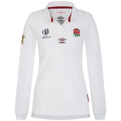 England Rugby World Cup 2023 Home Classic Long Sleeve Jersey - White - Womens England Rugby World Cup 2023 Home Classic Long Sleeve Jersey - White - Womens