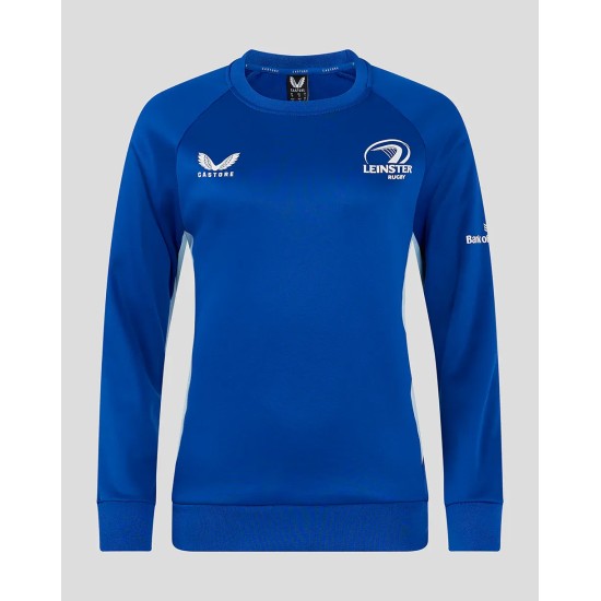 Leinster Rugby Women's 24/25 Training Sweatshirt Blue Leinster Rugby Women's 24/25 Training Sweatshirt Blue
