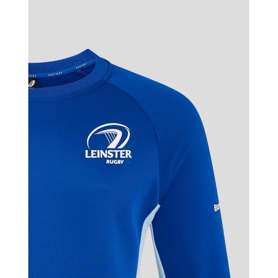 Leinster Rugby Men's 24/25 Training Sweatshirt Blue Leinster Rugby Men's 24/25 Training Sweatshirt Blue