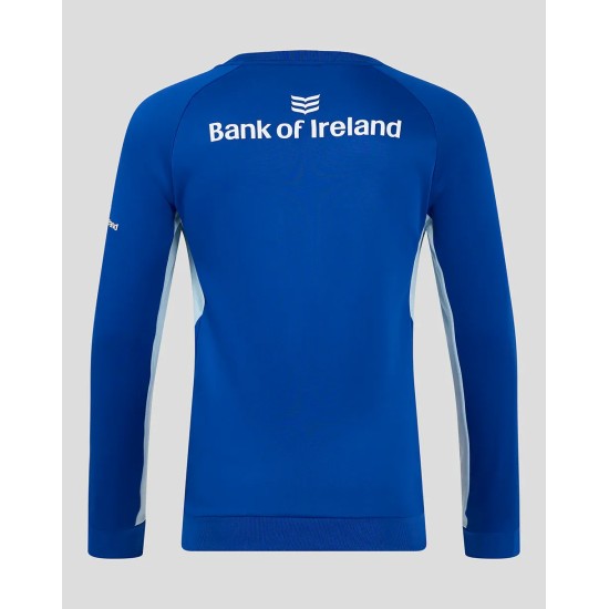 Leinster Rugby Men's 24/25 Training Sweatshirt Blue Leinster Rugby Men's 24/25 Training Sweatshirt Blue