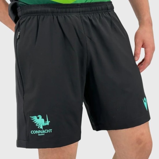Macron Connacht Rugby Training Bermuda Shorts Black Macron Connacht Rugby Training Bermuda Shorts Black