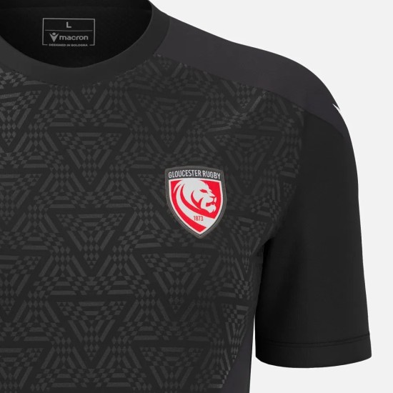 Gloucester Rugby 2025/26 Womens Black Training Tee Gloucester Rugby 2025/26 Womens Black Training Tee