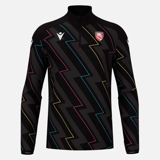 Gloucester Rugby 2025/26 1/4 Zip Warm Up Top Gloucester Rugby 2025/26 1/4 Zip Warm Up Top