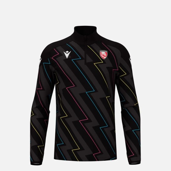 Gloucester Rugby 2025/26 Junior 1/4 Zip Warm Up Top Gloucester Rugby 2025/26 Junior 1/4 Zip Warm Up Top