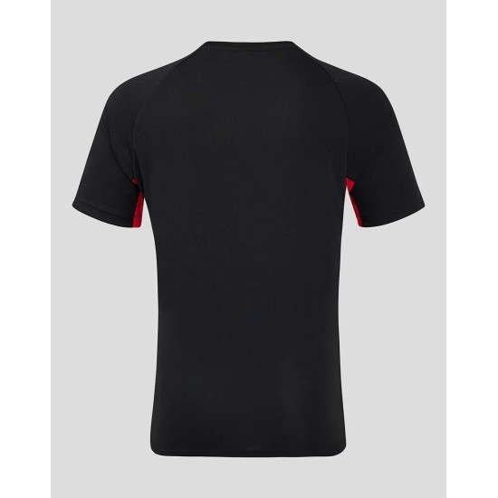 Men's Saracens 24/25 Matchday Short Sleeve Tee Black/Red Men's Saracens 24/25 Matchday Short Sleeve Tee Black/Red