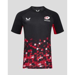 Men's Saracens 24/25 Matchday Short Sleeve Tee Black/Red