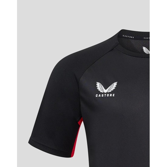 Men's Saracens 24/25 Matchday Short Sleeve Tee Black/Red Men's Saracens 24/25 Matchday Short Sleeve Tee Black/Red