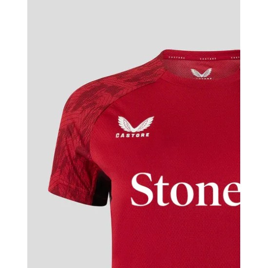 WOMEN'S 25/26 TRAINING SHORT SLEEVE TEE - RHYMTHIC RED WOMEN'S 25/26 TRAINING SHORT SLEEVE TEE - RHYMTHIC RED