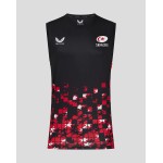 Men's Saracens 24/25 Matchday Vest Black/Red Men's Saracens 24/25 Matchday Vest Black/Red