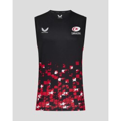 Men's Saracens 24/25 Matchday Vest Black/Red