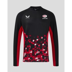 Men's Saracens 24/25 Matchday Midlayer Black/Red