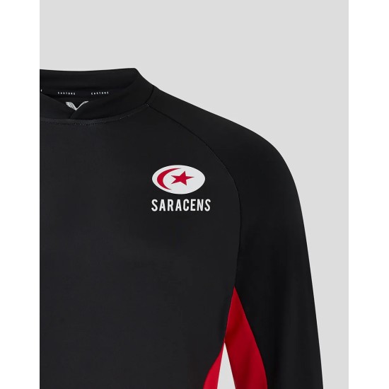 Men's Saracens 24/25 Matchday Midlayer Black/Red Men's Saracens 24/25 Matchday Midlayer Black/Red