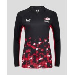 Women's Saracens 24/25 Matchday Long Sleeve Tee Black/Red Women's Saracens 24/25 Matchday Long Sleeve Tee Black/Red