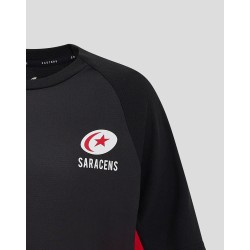Junior Saracens 24/25 Matchday Short Sleeve Tee Black/Red Junior Saracens 24/25 Matchday Short Sleeve Tee Black/Red