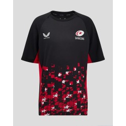 Junior Saracens 24/25 Matchday Short Sleeve Tee Black/Red