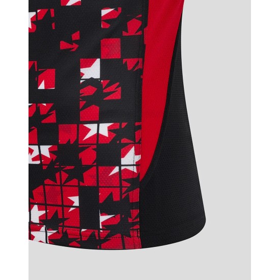 Women's Saracens 24/25 Matchday Tee Black/Red Women's Saracens 24/25 Matchday Tee Black/Red