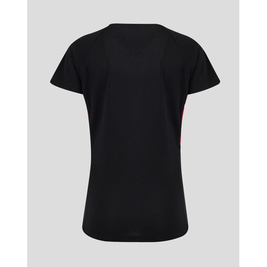 Women's Saracens 24/25 Matchday Tee Black/Red Women's Saracens 24/25 Matchday Tee Black/Red