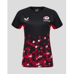 Women's Saracens 24/25 Matchday Tee Black/Red Women's Saracens 24/25 Matchday Tee Black/Red