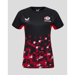 Women's Saracens 24/25 Matchday Tee Black/Red