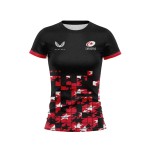 Women's Saracens 24/25 Matchday T-Shirt Black/Red Women's Saracens 24/25 Matchday T-Shirt Black/Red