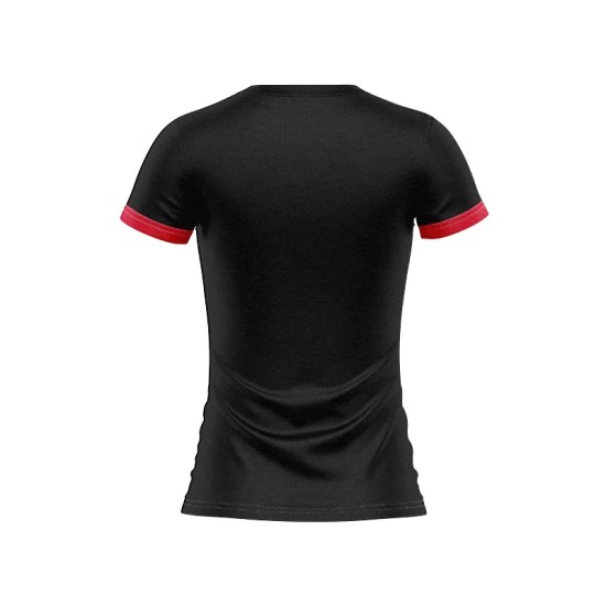 Women's Saracens 24/25 Matchday T-Shirt Black/Red Women's Saracens 24/25 Matchday T-Shirt Black/Red