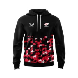 Men's Saracens 24/25 Matchday Black/Red Hoodie
