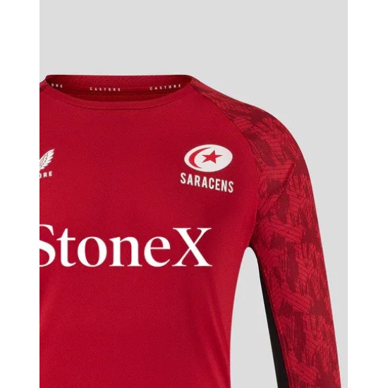 MEN'S 25/26 TRAINING LONG SLEEVE TEE - RHYTMIC RED MEN'S 25/26 TRAINING LONG SLEEVE TEE - RHYTMIC RED