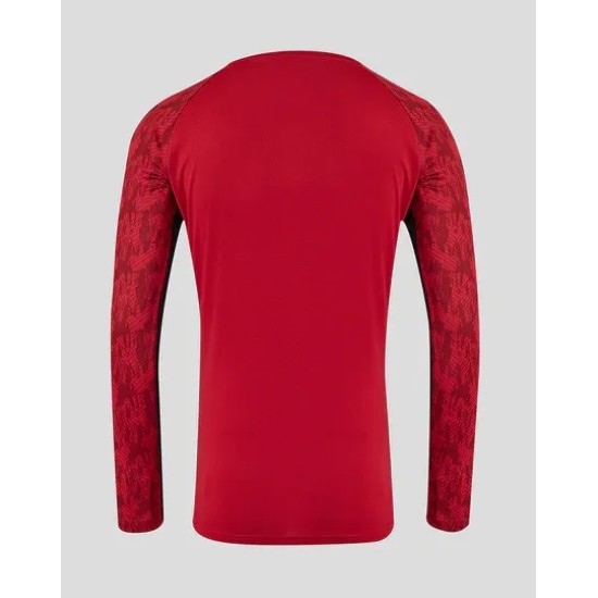 MEN'S 25/26 TRAINING LONG SLEEVE TEE - RHYTMIC RED MEN'S 25/26 TRAINING LONG SLEEVE TEE - RHYTMIC RED