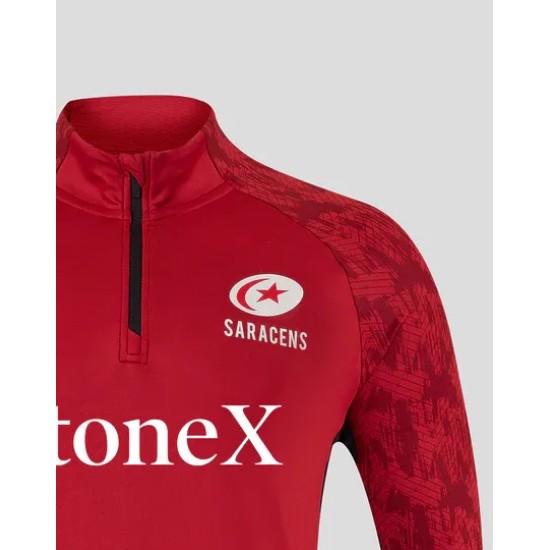 MEN'S 25/26 TRAINING 1/4 ZIP - RHYMTHIC RED MEN'S 25/26 TRAINING 1/4 ZIP - RHYMTHIC RED