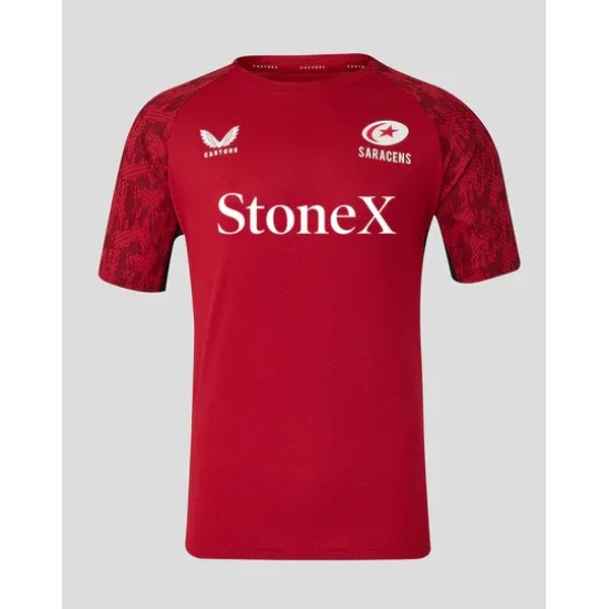 MEN'S 25/26 TRAINING SHORT SLEEVE TEE - RHYTMIC RED MEN'S 25/26 TRAINING SHORT SLEEVE TEE - RHYTMIC RED