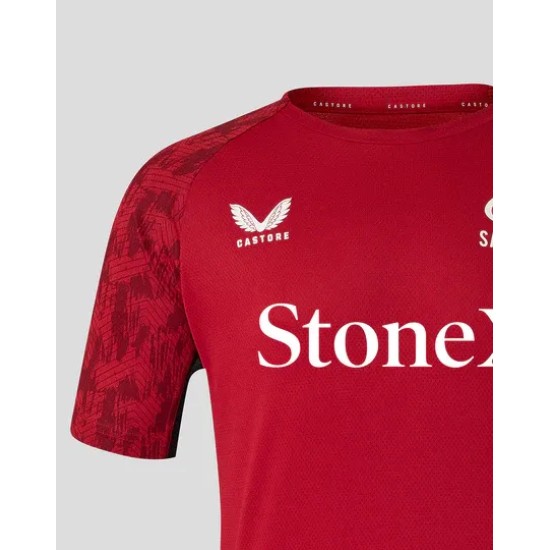 MEN'S 25/26 TRAINING SHORT SLEEVE TEE - RHYTMIC RED MEN'S 25/26 TRAINING SHORT SLEEVE TEE - RHYTMIC RED