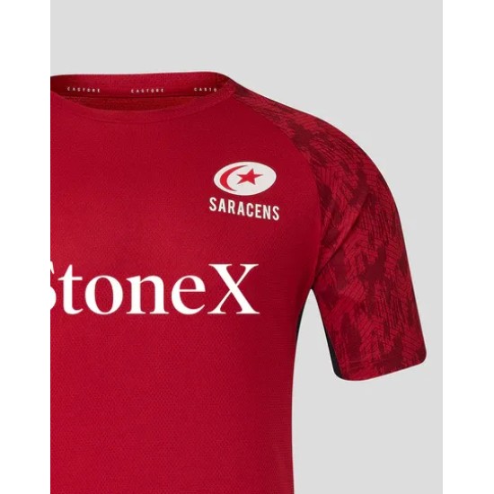 MEN'S 25/26 TRAINING SHORT SLEEVE TEE - RHYTMIC RED MEN'S 25/26 TRAINING SHORT SLEEVE TEE - RHYTMIC RED