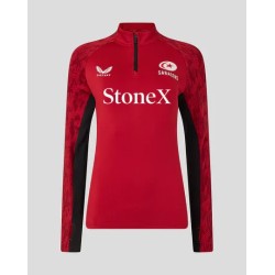 WOMEN'S 25/26 TRAINING 1/4 ZIP - RHYMTHIC RED