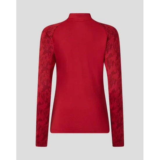 WOMEN'S 25/26 TRAINING 1/4 ZIP - RHYMTHIC RED WOMEN'S 25/26 TRAINING 1/4 ZIP - RHYMTHIC RED