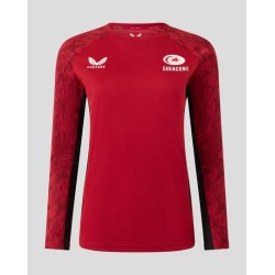 WOMEN'S 25/26 TRAINING LONG SLEEVE TEE - RHYTHMIC RED