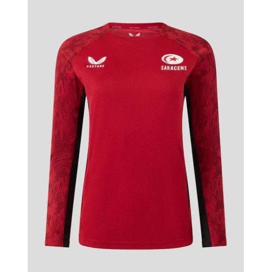 WOMEN'S 25/26 TRAINING LONG SLEEVE TEE - RHYTHMIC RED WOMEN'S 25/26 TRAINING LONG SLEEVE TEE - RHYTHMIC RED