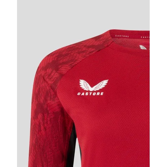 WOMEN'S 25/26 TRAINING LONG SLEEVE TEE - RHYTHMIC RED WOMEN'S 25/26 TRAINING LONG SLEEVE TEE - RHYTHMIC RED