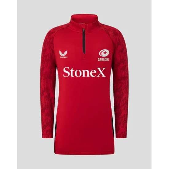 Junior 25/26 Training 1/4 Zip Top - Rhythmic Red Junior 25/26 Training 1/4 Zip Top - Rhythmic Red