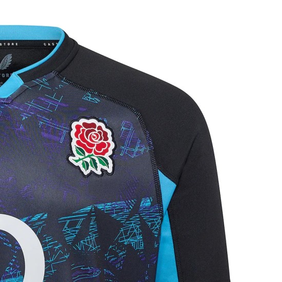 England Rugby Alternate Replica Jersey 2025/26 - Black - Mens England Rugby Alternate Replica Jersey 2025/26 - Black - Mens