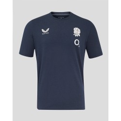 Men's England Rugby 25/26 Travel Short Sleeve Tee - Inkwell