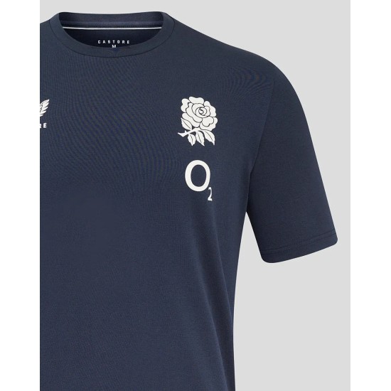 Men's England Rugby 25/26 Travel Short Sleeve Tee - Inkwell Men's England Rugby 25/26 Travel Short Sleeve Tee - Inkwell
