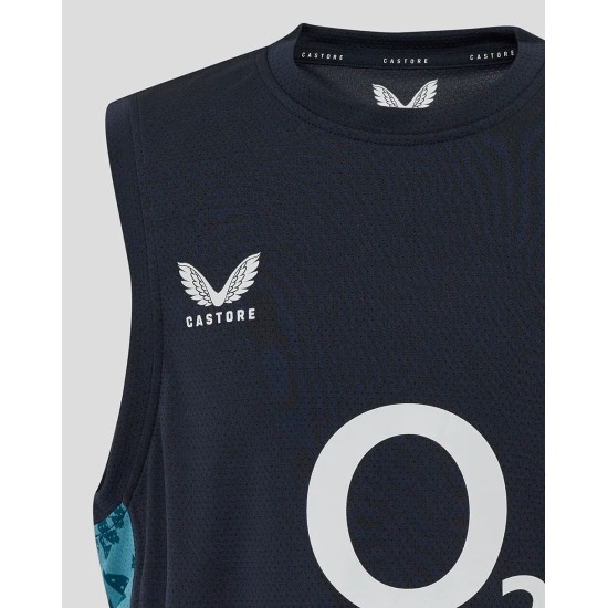 Men’s England Rugby 25/26 Performance Sleeveless T-Shirt – Inkwell Men’s England Rugby 25/26 Performance Sleeveless T-Shirt – Inkwell