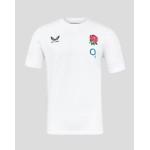 Men's England Rugby 25/26 Travel Short Sleeve Tee - Brilliant White Men's England Rugby 25/26 Travel Short Sleeve Tee - Brilliant White