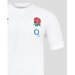 Men's England Rugby 25/26 Travel Short Sleeve Tee - Brilliant White Men's England Rugby 25/26 Travel Short Sleeve Tee - Brilliant White